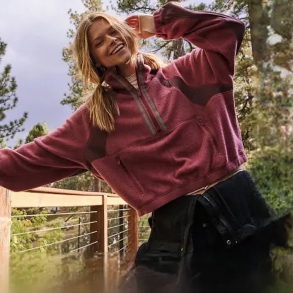 FP Movement by Free People Pink and Brown Sweatshirt